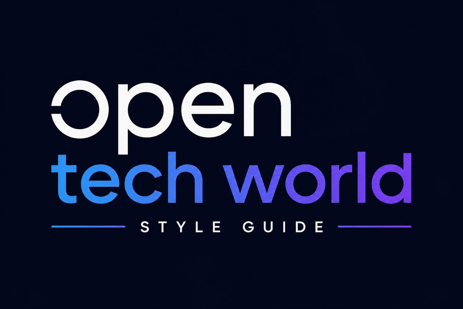 Open tech world’s brand guideline